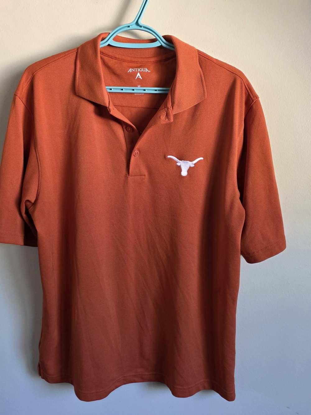 Antigua Men's Burnt Orange Polo Texas Longhorns Size M
